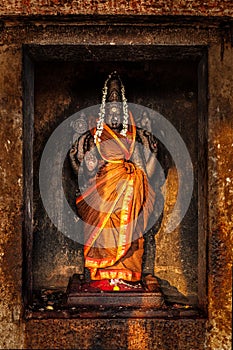 Durga image in Hindu temple