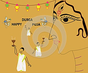 Durga Puja Celebration. Creative Banner