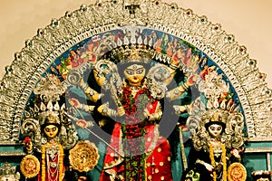 Durga puja festival in calcutta in india