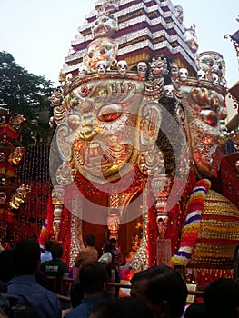 Durga Puja Pandal Made in its unique Design