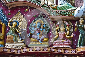 Durga, Saraswati and Lakshmi photo