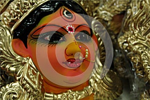 Durga, a Symbol of positive energy. A display of dolls, Golu festival navaratri. photo