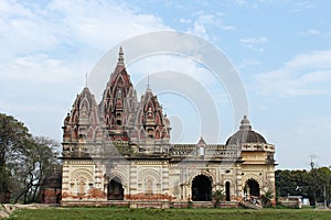 Durga temple front view, Rajnagar palatial complex ruins, Bihar,