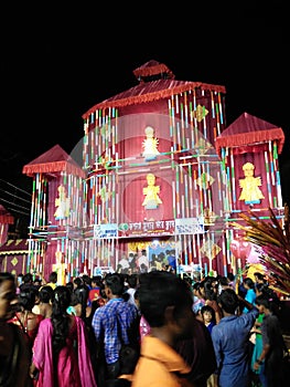 Durgapuja pandaal made by bamboo