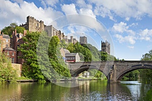 Durham Castle and Cathedral Framwellgate Bridge England photo