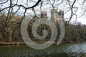 Durham Castle and Cathedral and the River Wear, England, UK