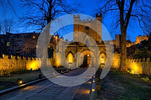 Durham Castle Gate entrance photo