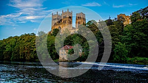 Durham Cathedral in North East England with its imposing structure and ornate details