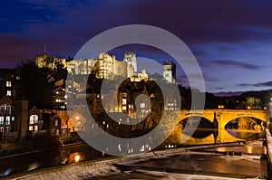 Durham City at night photo