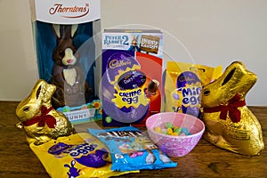 Selection of Easter egg candy