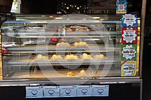 Durian on display for sale in Chiang Mai