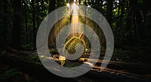 Durian in Forest Sunlight