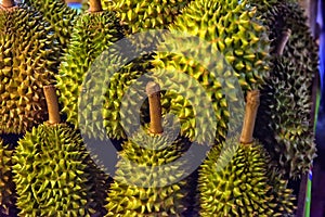 Durian fruit on basket