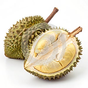 Durian fruit isolated on white
