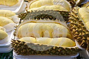 Durian in tray