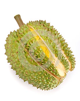 Durian on white background