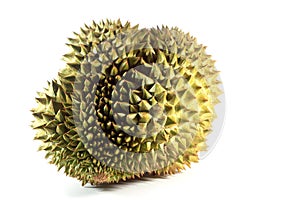 Durian in white background.