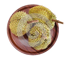 Durian in the wooden salver