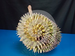 Durio zibethinus or durian fruits close-up