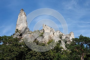Durnstein castle ruins in Austria