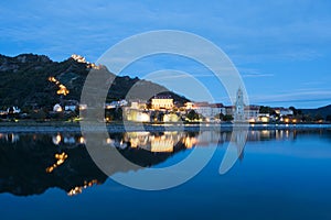 Durnstein Monastery At Night reflected in Danube