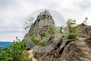 Durnstein rock in Wachau valley
