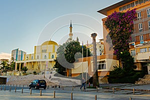 DURRES, ALBANIA: Great Mosque of Durres or Grand Mosque of Durres, Fatih Mosque in Durres.