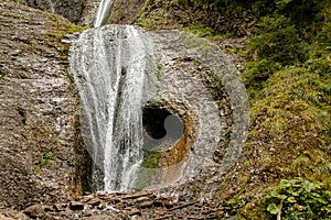 Duruitoarea Waterfall, One Of The Most Visited Locations In Ceahlau National Park, Romania photo