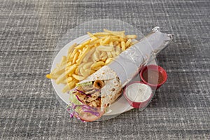 A durum is a way of presenting the doner rolled up in a flatbread, widely