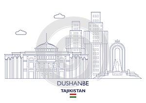 Dushanbe City Skyline, Tajikistan photo