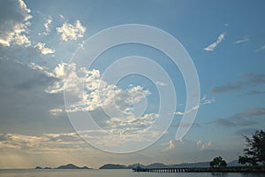 Dusk cloudscape at sea chore photo