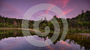 Dusk, East Graham Lake, Bald Mtn., MI