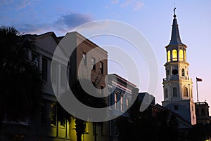 Dusk on historic Charleston