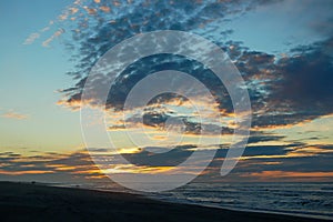 Dusk on Hokitika Beach - West Coast