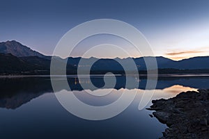 Dusk at Lac de Codole in Corsica