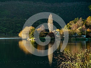 Dusk and Lake Reflections of New Zealand home
