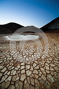 Dusk in a land of drought