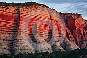 dusk light on red rock at sedona vortexes