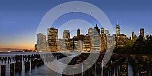 Dusk Manhattan panorama