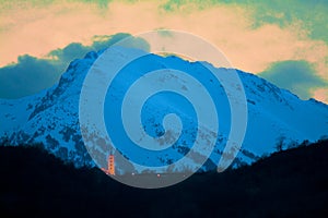 Dusk in the middle of the Pyrenees