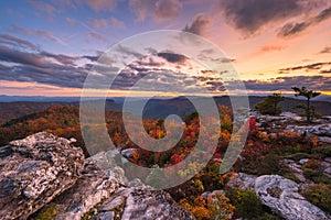 Dusk over the Linville Gorge Wilderness