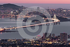 Dusk over San Francisco, as seen from Berkeley Hills photo