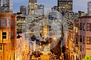 Dusk over San Francisco Downtown