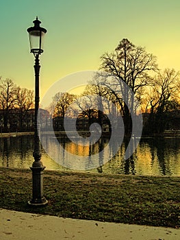 Dusk in the park