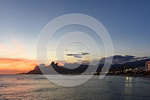 Dusk in Rio de Janeiro