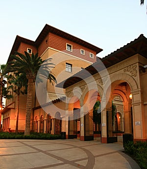 Dusk view of the University of Southern California