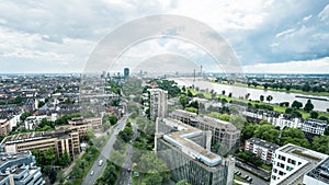 Skyline of Dusseldorf in Germany panorama