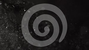 Dust Cloud Isolated Black Background Bubble Bokeh