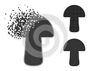 Dust Dotted Mushroom Glyph with Halftone Version