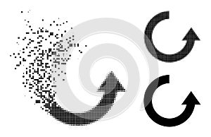 Dust and Halftone Dotted Rotate Up Icon
